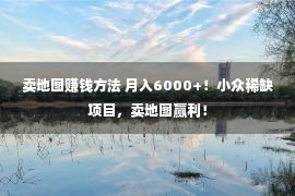 卖地图赚钱方法 月入6000+！小众稀缺项目，卖地图赢利！